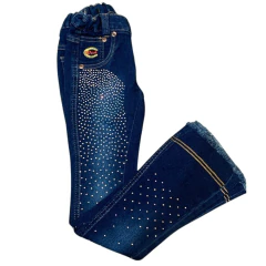 Calça Infantil Feminina West Country Strass Folhas 8031 - comprar online