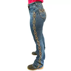 Calça Feminina Buphallos Boot Cut Bordada BPL1226 - comprar online