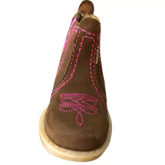 Botina Infantil F1000 Nobuck Terra/Rosa 1004.R - comprar online
