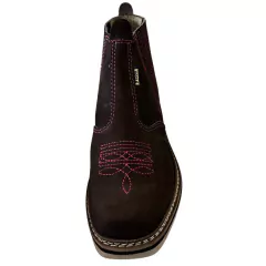 Botina Feminina F1000 Nobuck Café/Rosa 1013.200 na internet