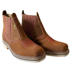 Botina Feminina F1000 Nobuck Terra/Rosa 1013.700