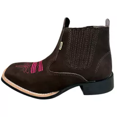 Bota F1000 BQ Nobuck Café/Rosa 096.01 - Barcelos Country