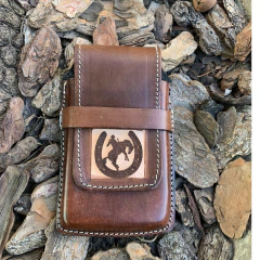 Bainha Para Celular Couro Ferradura Café BT98 - comprar online