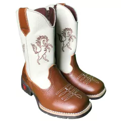 Bota Texana Infantil Marcial Conhaque/Gelo 2704.1
