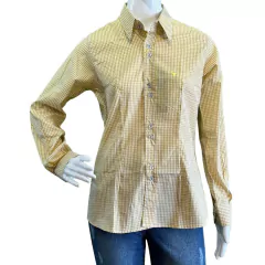 Camisete Laço Forte ML Xadrez Amarelo/Branco 3107.44