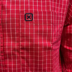 L.Camisa Masculina TXC ML Custom Xadrez Vermelho/Branco 2728L.1 - comprar online