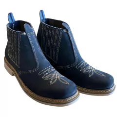 Botina Feminina Bretão Nobuck Azul 1250F.3