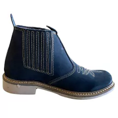 Botina Feminina Bretão Nobuck Azul 1250F.3 - comprar online