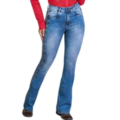 Calça Feminina Minuty Flare Bordada 251841 - comprar online