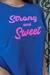 t-shirt strong and sweet azul - comprar online