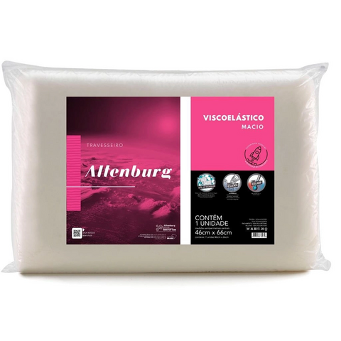 Travesseiro Viscoelástico Nasa 45x66 Altenburg