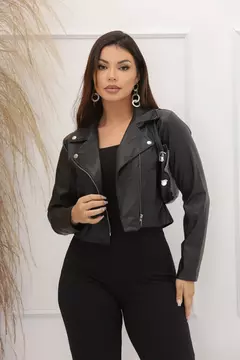 Jaqueta Blusa Bomber Feminina Motociclista Casual - Preto - comprar online