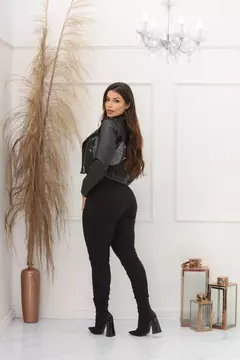 Jaqueta Blusa Bomber Feminina Motociclista Casual - Preto