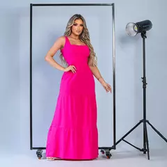 Imagem do Vestido Feminino Longo Moda Blogueira Algodão 3 Maria Verão Tendência