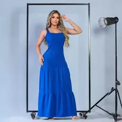 Vestido Feminino Longo Moda Blogueira Algodão 3 Maria Verão Tendência - comprar online