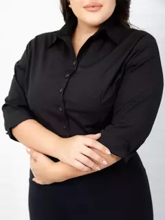 Imagem do Camisa Meia Manga Lisa Básica Slim|Moda Evangélica|Blusa Feminina|PLUS SIZE|SO