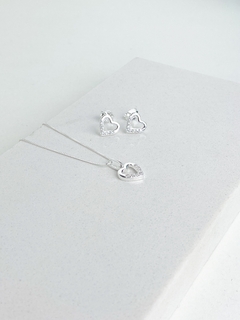 Conjunto Coração Vazado branco - loja online