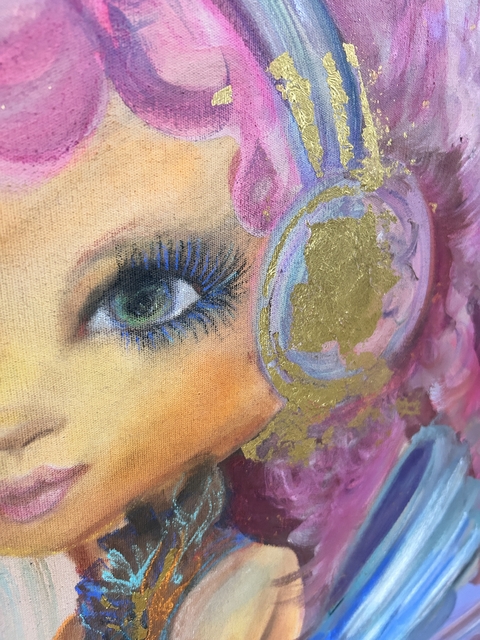 Pintura em tela - Doll - 70x70cm