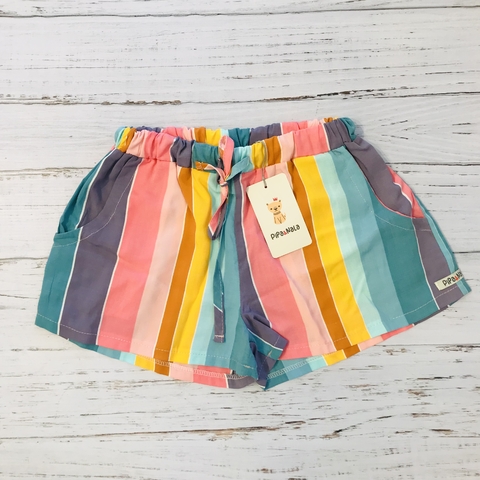 Short de Fibrana Rayas Multicolor