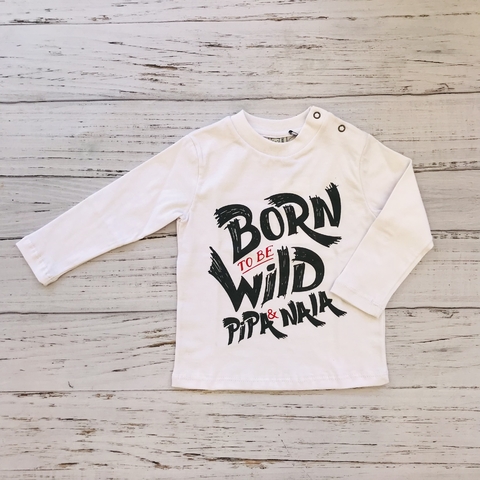 Remera Born to be Wild Blanca