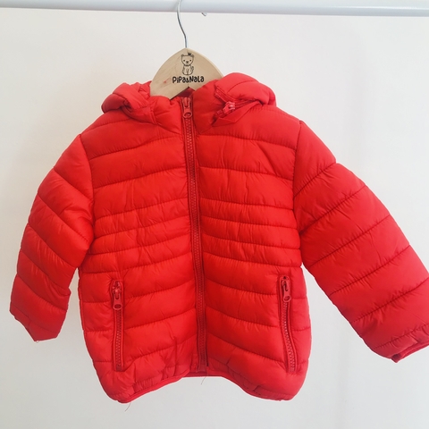 Campera Puffer Bebé Roja