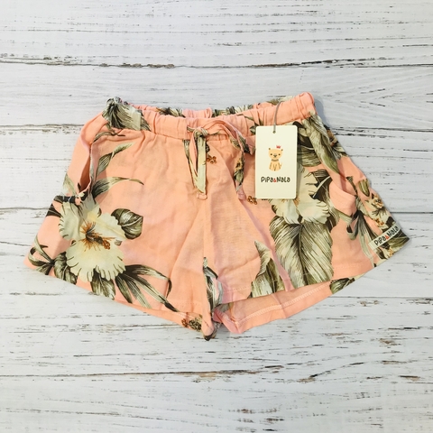 Short de Fibrana Flores Rosa