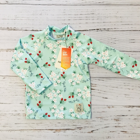 Remera Flores Aqua (UV 50+) manga larga