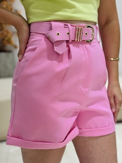 Short Alfaiataria Ray Rosa Bebe - loja online