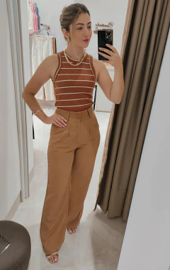 Pantalona Alfaiataria Marant Camel - comprar online