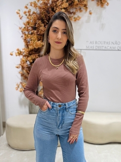 Canelada Basic Manga Longa Mocha Mousse - loja online