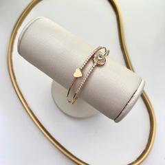 Bracelete Aro Duplo Ponto de Luz - comprar online