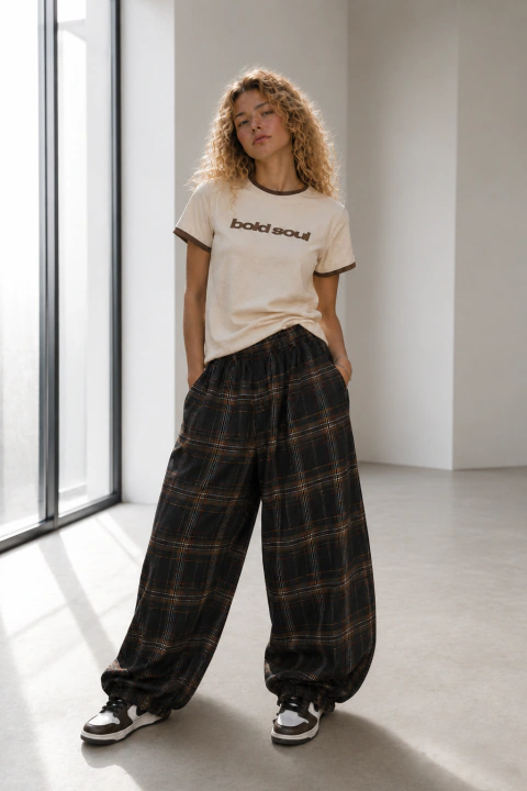 ART 3763 PANTALON ESCOCES CON LYCRA (Precio por curva)