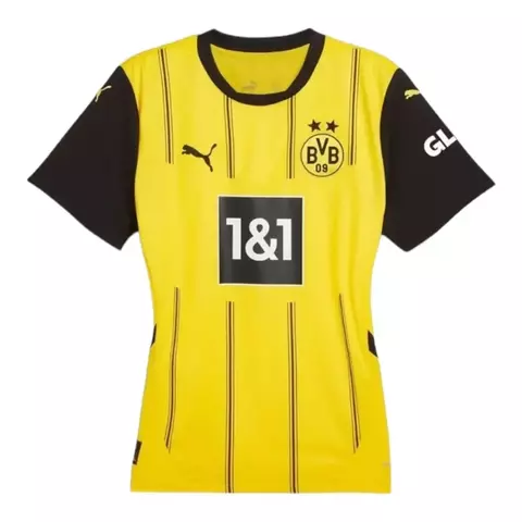 Camisa Borussia Dortmund I 24/25 - Torcedor Adidas Feminina - Amarela e preta