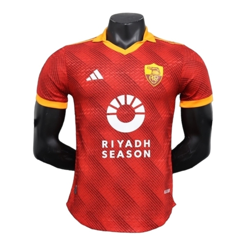 Camisa Roma I 24/25 - Jogador Adidas Masculina - Vermelha com detalhes em amarelo