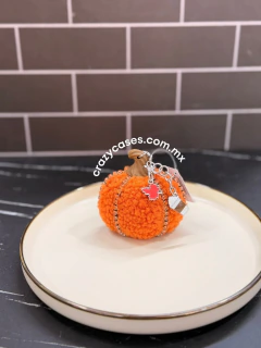 Porta Gel/Holder - CALABAZA CON CRISTALES Y CHARMS