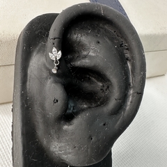 3 pétalas em zircônias- 3mm com pingente de 2mm - loja online