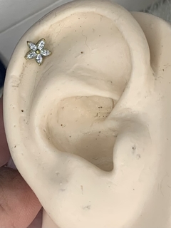 Flor com zircônias 6mm na internet