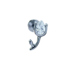 tulipa 3mm com zircônia branca