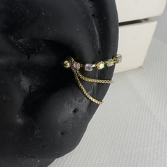 Argola com tiras e pedras furta cor - comprar online