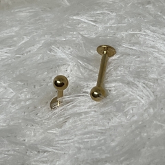 Labret titânio gold