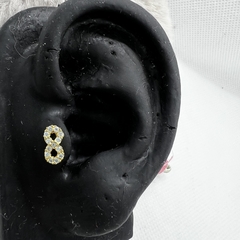 Infinito com strass - Flor de Furo