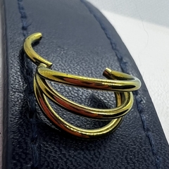 Argola tripla de titânio gold - comprar online