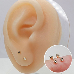 Brinco de bolinha ouro 18k