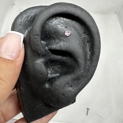 Ponto de luz, pedra rosa 3mm - Flor de Furo