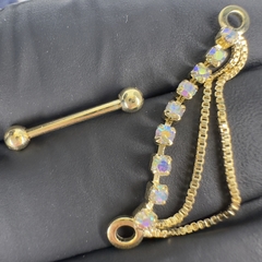 Argola com tiras e pedras furta cor na internet