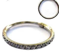 Argola cravejada 10mm, 8mm e 6mm