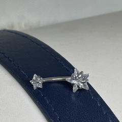 Estrela strass aço