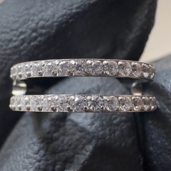 Argola 10mm dupla zircônia