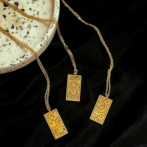 PACK x 7 COLLARES DE TAROT DORADOS