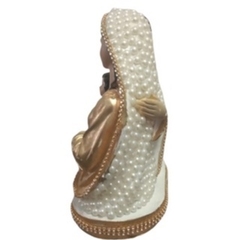 Imagem da Sagrada Família Colorida (busto) 18cm Com Perolas e Strass na internet